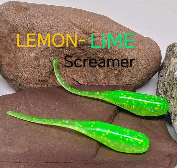 Tickle Tail Shad 2" - Lemon-Lime Screamer 046