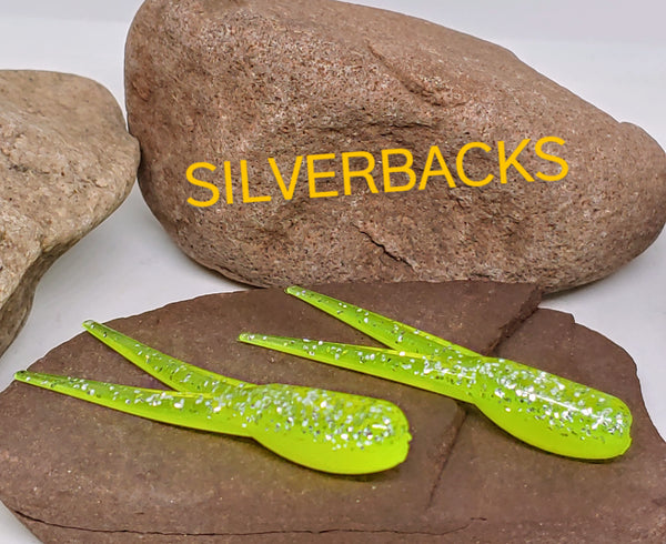 1.75" Double Tap Split Tail Shad - Silverbacks 067