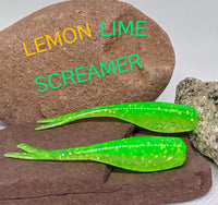 2" STINGER TUNA TAIL SHAD - Lemon Lime Screamer - 046