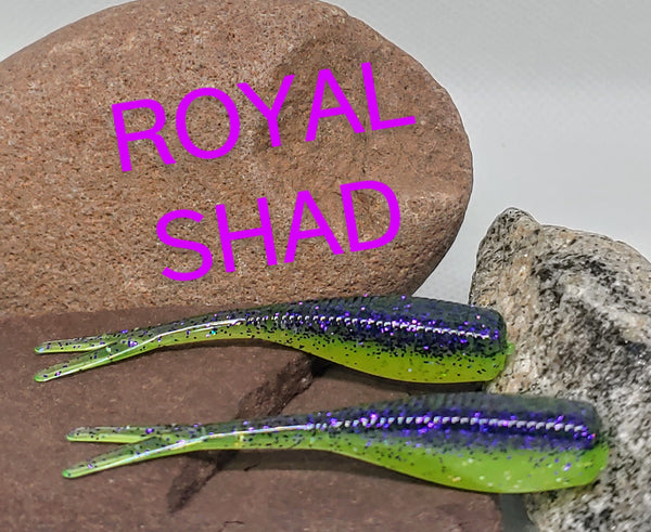 2" STINGER TUNA TAIL SHAD - Royal Shad - 062