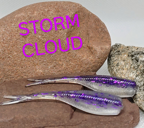 2" STINGER TUNA TAIL SHAD - Storm Cloud - 070