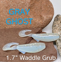 1.7" Waddle Grub - Gray Ghost