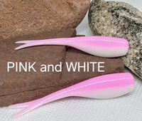 2" STINGER TUNA TAIL SHAD - Pink & White - 055