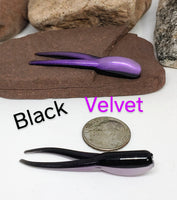 1.75" Double Tap Split Tail Shad - Black Velvet 009