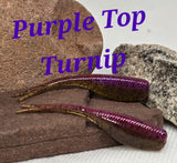 2" STINGER TUNA TAIL SHAD - Purple Top Turnip - 155