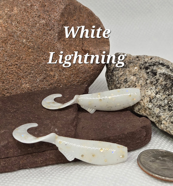 1.7" Waddle Grub - White Lightning - 000