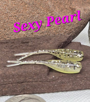 1.2" Stinger Tuna Tail Shad - Sexy Pearl - 000