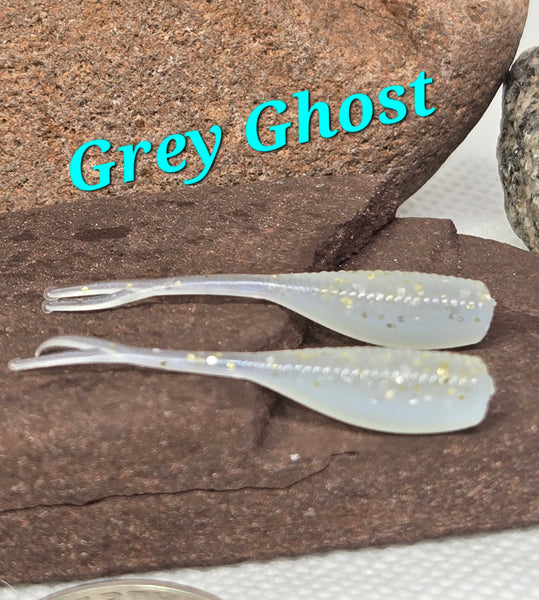 1.2" Stinger Tuna Tail Shad - GRAY GHOST - 035