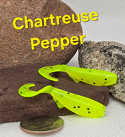 1.7" Waddle Grub - Chartreuse Pepper - 006A