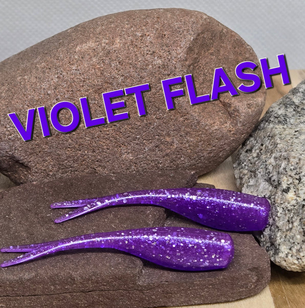 2" STINGER TUNA TAIL SHAD - Violet Flash - XXX