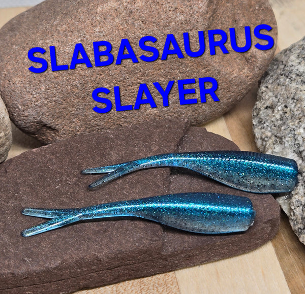 2" STINGER TUNA TAIL SHAD - Slabasaurus Slayer - XXX