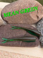 2" STINGER TUNA TAIL SHAD - Mean Green - XXX