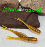 2" STINGER TUNA TAIL SHAD - GREEN GIZZARD 058