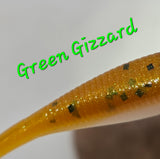 2" STINGER TUNA TAIL SHAD - GREEN GIZZARD 058