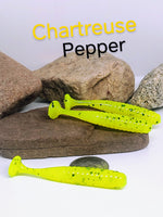 Swim Grub Bat Tail 2" - Chartreuse Pepper