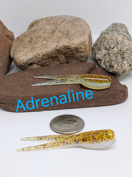 1.75" Double Tap Split Tail Shad - Adrenaline 001