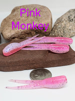 1.75" Double Tap Split Tail Shad - Pink Monkey 056