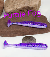 Swim Grub Bat Tail 2" - Purple Fog