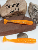 Swim Grub Bat Tail 2" - Orange Gold